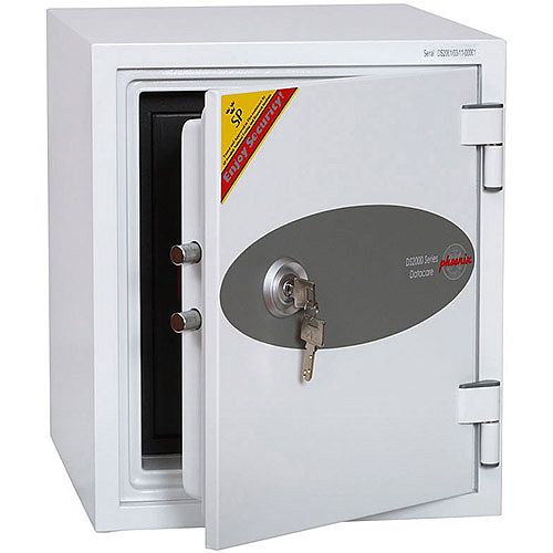 Phoenix Datacare DS2001K Size 1 Data Safe with Key Lock White 7L 60min Fire Protection