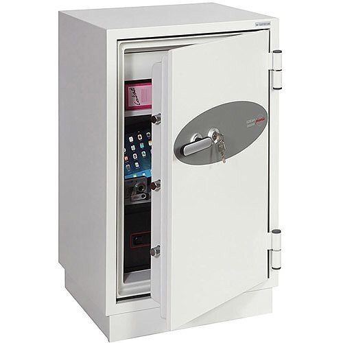 Phoenix Datacombi DS2502K Size 2 Data Safe with Key Lock White 84L 90min Fire Protection