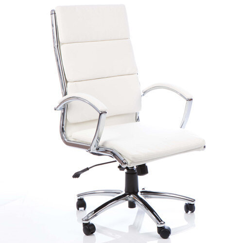Classic Executive Office Chair White With Arms High Back Classic Executive Office Chair White With Arms High Back