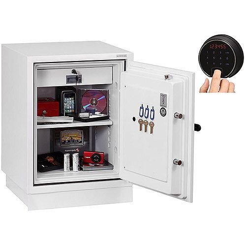 Phoenix Fire Fighter FS0441F Size 1 Fire Safe with Fingerprint Lock White 63L 90min Fire Protection Phoenix Fire Fighter FS0441F Size 1 Fire Safe with Fingerprint Lock White 63L 90min Fire Protection