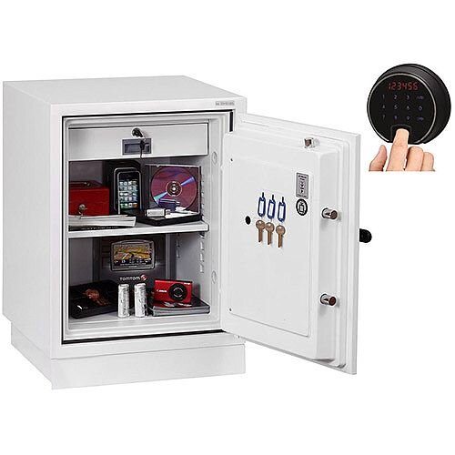 Phoenix Fire Fighter FS0441F Size 1 Fire Safe with Fingerprint Lock White 63L 90min Fire Protection