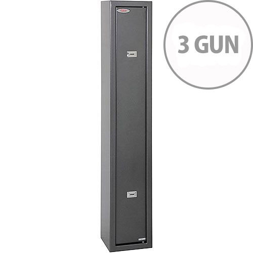 Phoenix Lacerta GS8001K 3 Gun Safe with 2 Key Locks Metalic Graphite