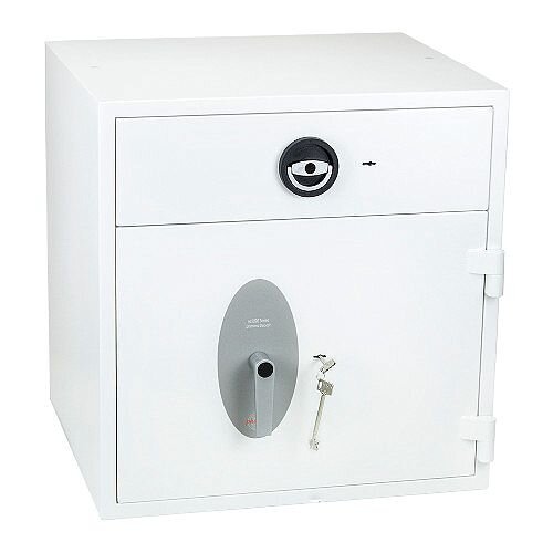 Phoenix Diamond Deposit HS1091ED Size 1 High Security Euro Grade 1 Deposit Safe with Electronic Lock White