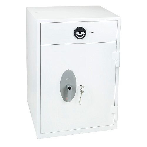 Phoenix Diamond Deposit HS1092ED Size 2 High Security Euro Grade 1 Deposit Safe with Electronic Lock White 149L