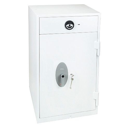 Phoenix Diamond Deposit HS1093ED Size 3 High Security Euro Grade 1 Deposit Safe with Electronic Lock White 199L