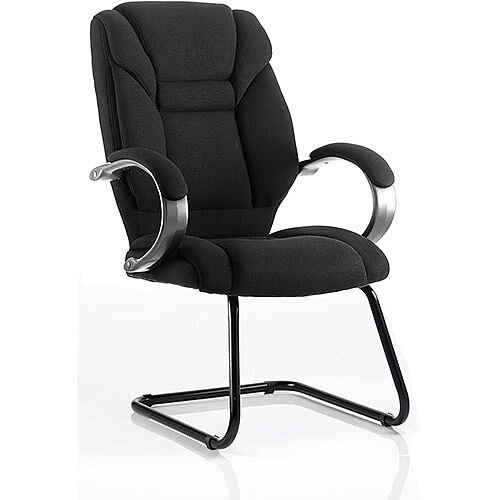 Galloway Boardroom &Visitor Cantilever Chair Black Fabric With Arms Galloway Boardroom &Visitor Cantilever Chair Black Fabric With Arms