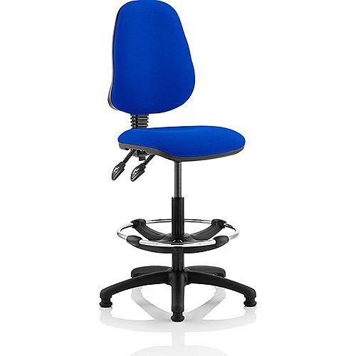 Eclipse II Lever Task Operator Office Chair Blue With Draughtsman Kit