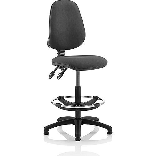 Eclipse II Lever Task Operator Office Chair Charcoal With Draughtsman Kit Eclipse II Lever Task Operator Office Chair Charcoal With Draughtsman Kit