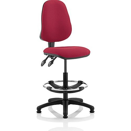 Eclipse II Lever Task Operator Office Chair Wine With Draughtsman Kit Eclipse II Lever Task Operator Office Chair Wine With Draughtsman Kit