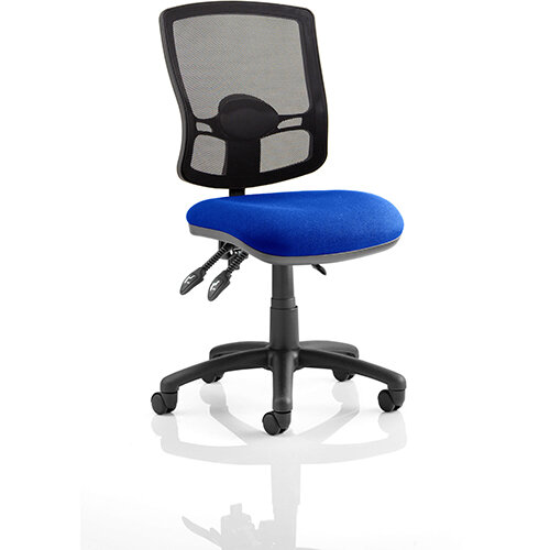 Eclipse Plus III Deluxe Medium Mesh Back Task Operator Office Chair in BLUE FABRIC