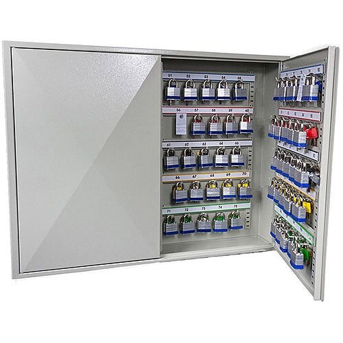 Phoenix Keysure KC0503K 100 Hook Deep Plus Key Cabinet with Key Lock Light Grey Phoenix Keysure KC0503K 100 Hook Deep Plus Key Cabinet with Key Lock Light Grey