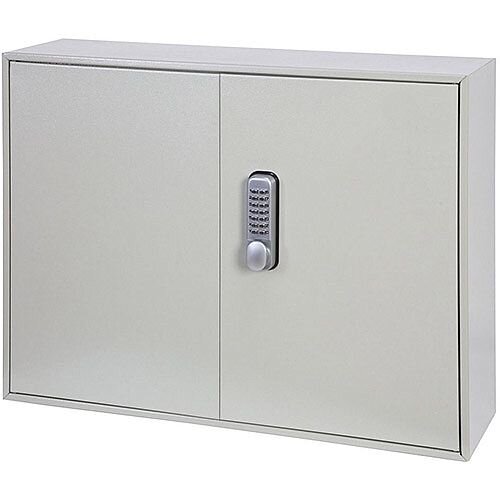 Phoenix Keysure KC0503M 100 Hook Deep Plus Key Cabinet with Mechanical Combination Lock Light Grey