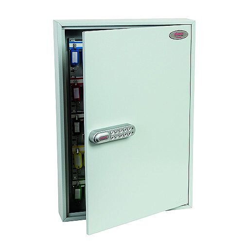 Phoenix Commercial Key Cabinet KC0601E 42 Hook with Electronic Lock. Light Grey