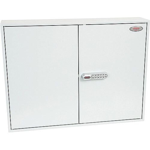 Phoenix Commercial Key Cabinet KC0606E 400 Hook with Electronic Lock. Light Grey