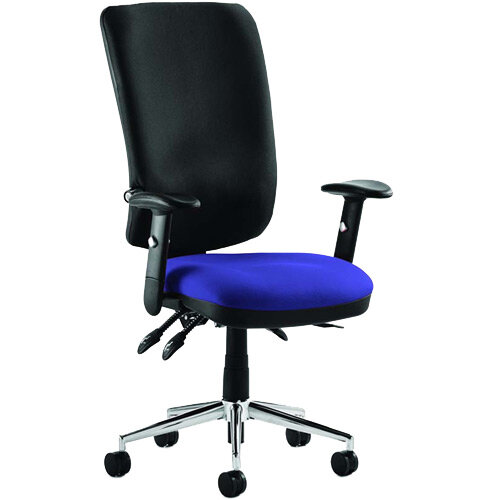Chiro High Back Task Operator Office Chair Serene Blue Seat Chiro High Back Task Operator Office Chair Serene Blue Seat