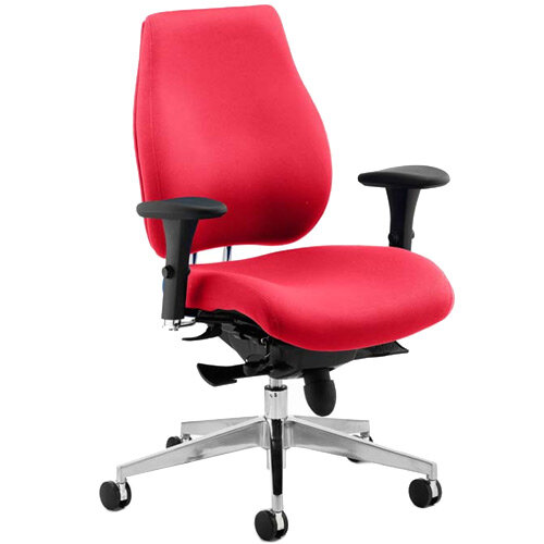 Chiro Plus High Back Ergonomic Posture Office Chair Cherry Red