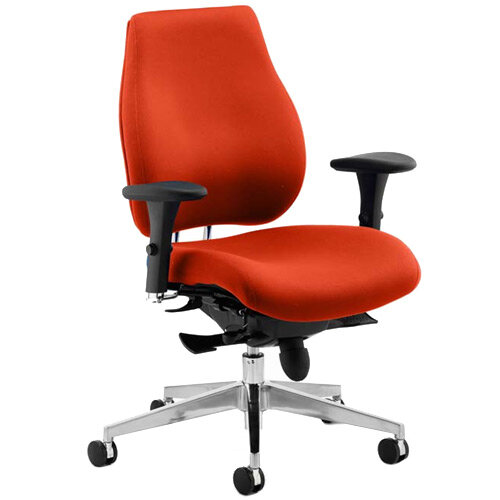 Chiro Plus High Back Ergonomic Posture Office Chair Pimento Rustic Orange