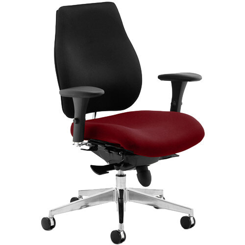 Chiro Plus High Back Ergonomic Posture Office Chair Black Back &Chilli Red Seat Chiro Plus High Back Ergonomic Posture Office Chair Black Back &Chilli Red Seat