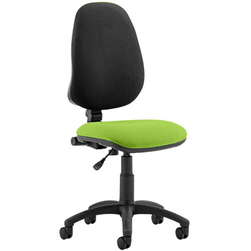 Eclipse I Lever Task Operator Office Chair Swizzle Green Seat, Weight Capacity: 150kg, Usage: 8 hours a day, Height Adjustment