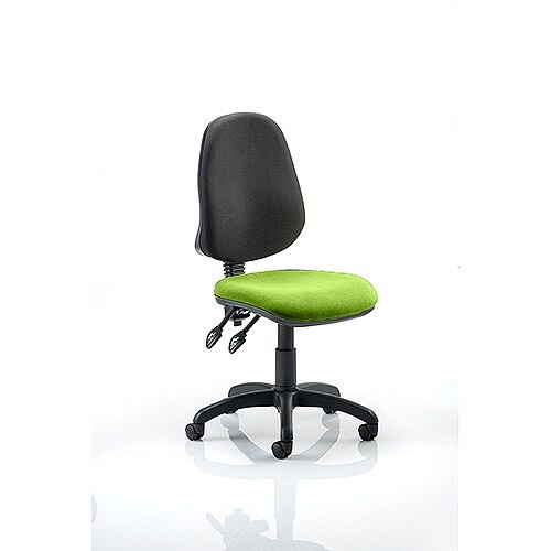 Eclipse II Lever Task Operator Office Chair Swizzle Green Seat