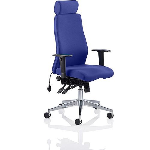 Onyx High Back Ergonomic Posture Office Chair With Headrest Serene Blue With Arms Onyx High Back Ergonomic Posture Office Chair With Headrest Serene Blue With Arms
