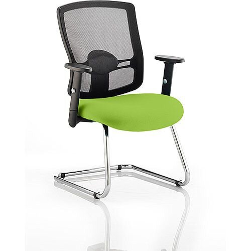 Portland Boardroom & Visitor Chair Cantilever Swizzle Green