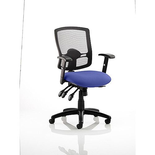 Portland III Task Operator Office Chair Black Mesh Back Serene Blue Portland III Task Operator Office Chair Black Mesh Back Serene Blue
