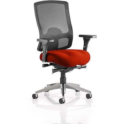 Regent High Mesh Back Task Operator Office Chair Pimento Rustic Orange