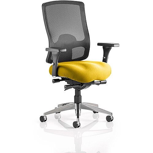 Regent High Mesh Back Task Operator Office Chair Sunset Yellow