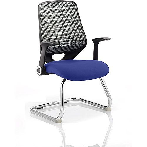 Relay Boardroom &Visitor Chair Cantilever Silver Back Serene Blue Relay Boardroom &Visitor Chair Cantilever Silver Back Serene Blue