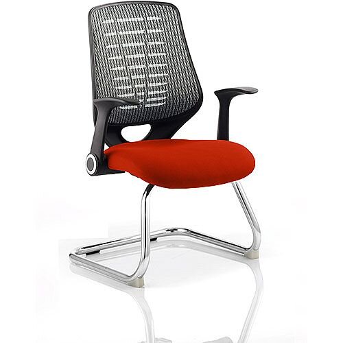 Relay Boardroom &Visitor Chair Cantilever Silver Back Pimento Rustic Orange Relay Boardroom &Visitor Chair Cantilever Silver Back Pimento Rustic Orange