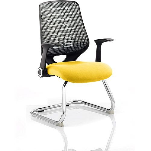 Relay Boardroom &Visitor Chair Cantilever Silver Back Sunset Yellow Relay Boardroom &Visitor Chair Cantilever Silver Back Sunset Yellow