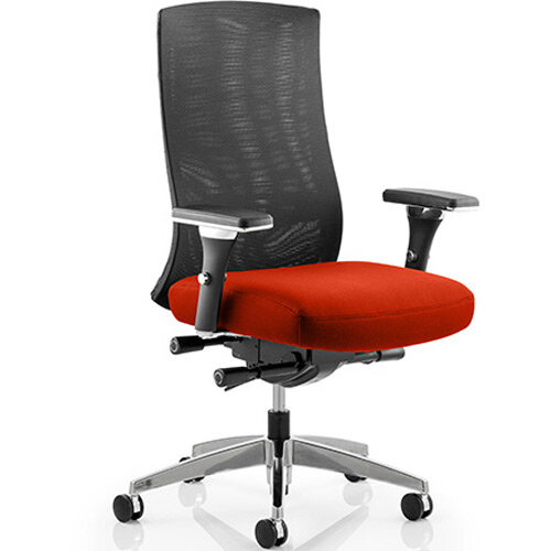 Tesla High Back Task Operator Office Chair Pimento Rustic Orange Tesla High Back Task Operator Office Chair Pimento Rustic Orange