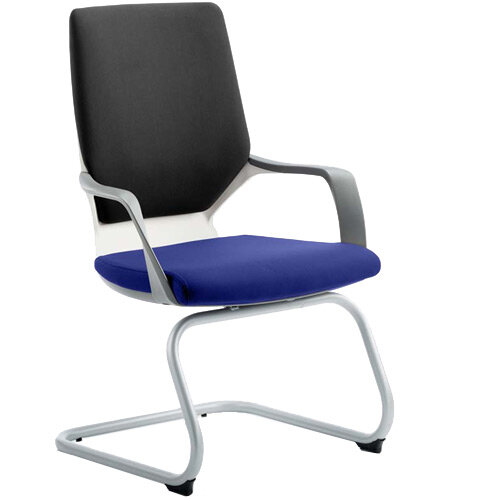 Xenon White Frame Boardroom &Visitor Chair Black Frame &Serene Blue Seat Xenon White Frame Boardroom &Visitor Chair Black Frame &Serene Blue Seat