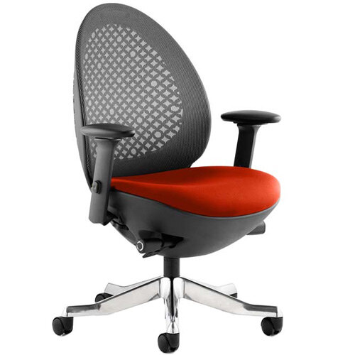 Revo Mesh Back Task Operator Office Chair In Pimento Rustic Orange Revo Mesh Back Task Operator Office Chair In Pimento Rustic Orange