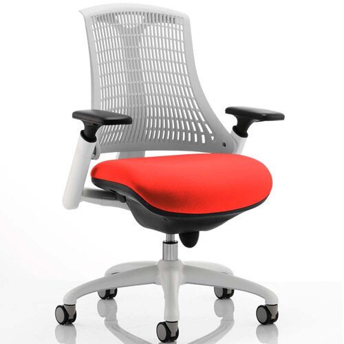 Flex Task Operator Office Chair White Frame White Back Pimento Rustic Orange Seat Flex Task Operator Office Chair White Frame White Back Pimento Rustic Orange Seat