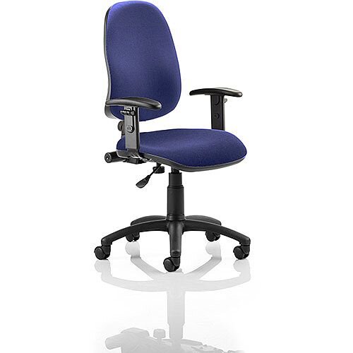 Eclipse I Lever Task Operator Office Chair With Height Adjustable Arms In Serene Blue Eclipse I Lever Task Operator Office Chair With Height Adjustable Arms In Serene Blue