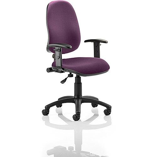 Eclipse I Lever Task Operator Office Chair With Height Adjustable Arms In Purple Eclipse I Lever Task Operator Office Chair With Height Adjustable Arms In Purple
