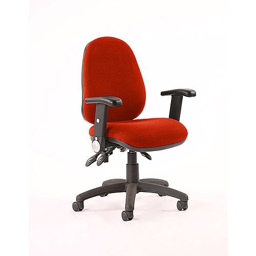 Luna II Lever Task Operator Office Chair With Height Adjustable &Folding Arms In Pimento Rustic Orange Luna II Lever Task Operator Office Chair With Height Adjustable &Folding Arms In Pimento Rustic Orange
