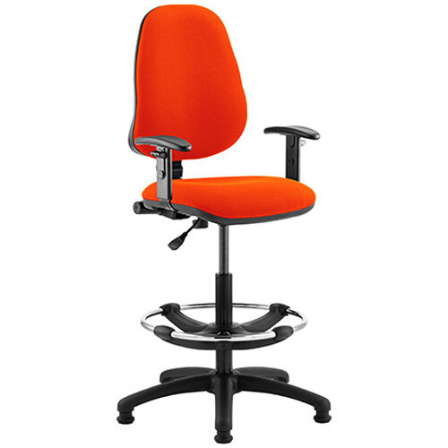 Eclipse I Lever Task Operator Office Chair Pimento Rustic Orange With Height Adjustable Arms &Draughtsman Kit Eclipse I Lever Task Operator Office Chair Pimento Rustic Orange With Height Adjustable Arms &Draughtsman Kit
