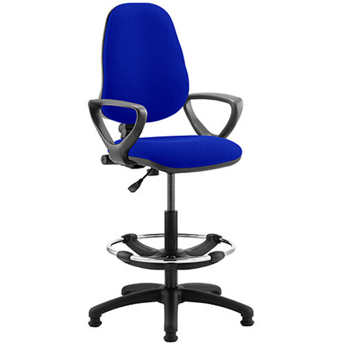Eclipse I Lever Task Operator Office Chair Serene Blue With Loop Arms &Draughtsman Kit Eclipse I Lever Task Operator Office Chair Serene Blue With Loop Arms &Draughtsman Kit