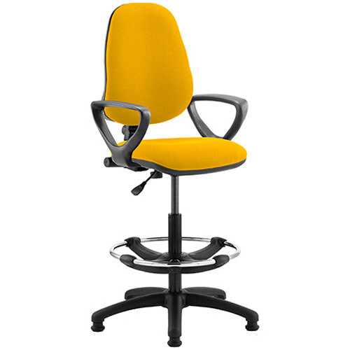 Eclipse I Lever Task Operator Office Chair Sunset Yellow With Loop Arms &Draughtsman Kit Eclipse I Lever Task Operator Office Chair Sunset Yellow With Loop Arms &Draughtsman Kit