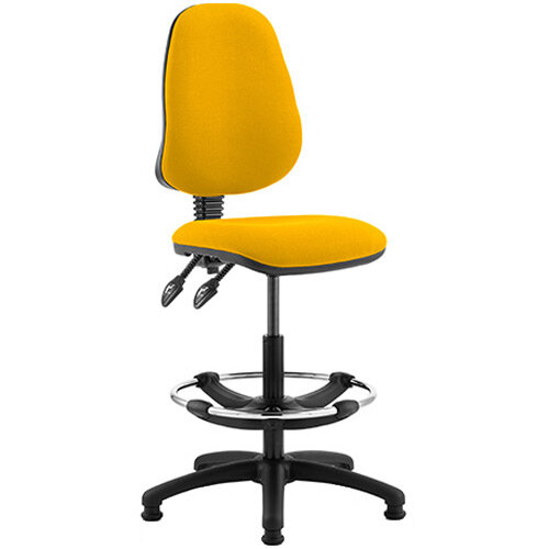 Eclipse II Lever Task Operator Office Chair Sunset Yellow With Draughtsman Kit