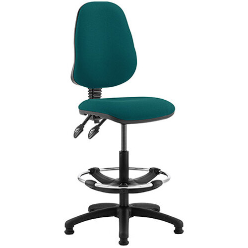 Eclipse II Lever Task Operator Office Chair Kingsfisher With Draughtsman Kit