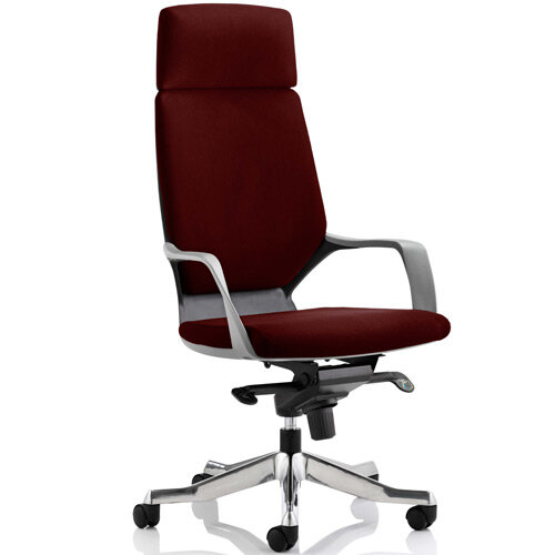 Xenon Black Frame High Back Executive Office Chair With Headrest Chilli Red