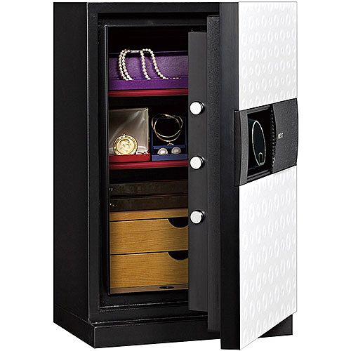 Phoenix Next LS7002FW Luxury Safe Size 2 White with Fingerprint Lock White 72L 60min Fire Protection 