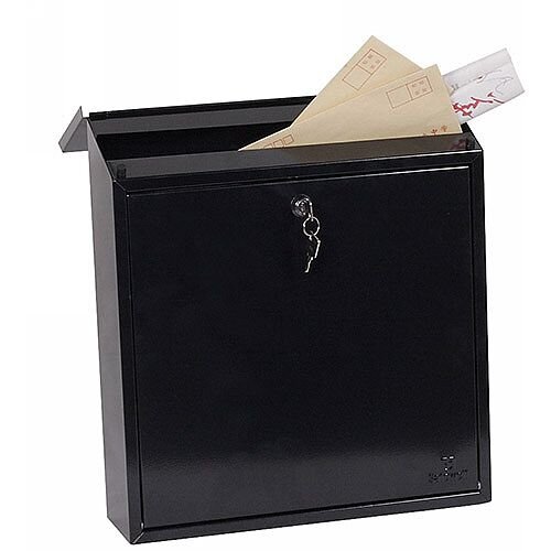 Phoenix Casa MB0111KB Top Loading Mail Box in Black with Key Lock Black