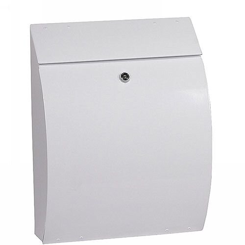 Phoenix Curvo MB0112KW Top Loading Mail Box in White with Key Lock White