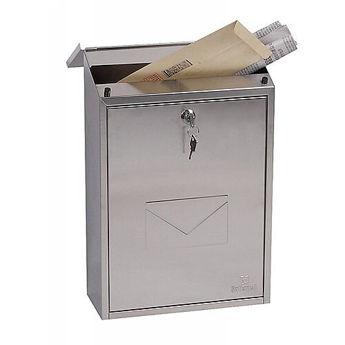 Phoenix Villa MB0114KS Front Loading Mail Box in Stainless Steel with Key Lock