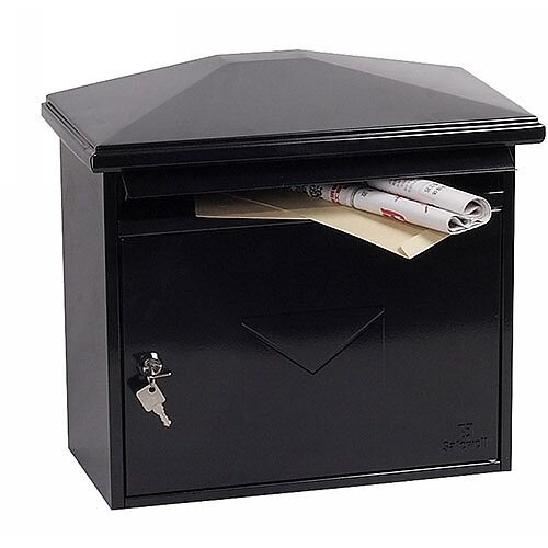 Phoenix Libro MB0115KB Front Loading Mail Box in Black with Key Lock Black Phoenix Libro MB0115KB Front Loading Mail Box in Black with Key Lock Black